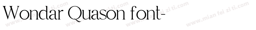 Wondar Quason font字体转换